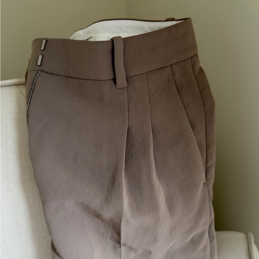 Aritzia Taupe Straight-Leg Trousers - Picture 3 of 3